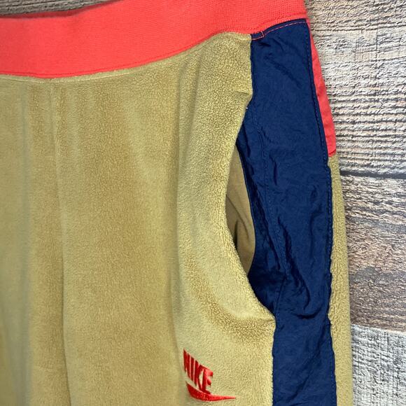 Nike Sportswear Polar Fleece Jogger Sweatpants Bronze Navy Orange SZ Small - Picture 3 of 11
